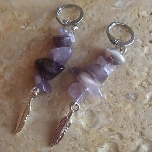 Amethyst Chip Earrings